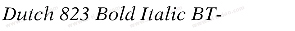 Dutch 823 Bold Italic BT字体转换